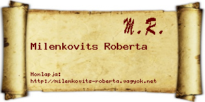 Milenkovits Roberta névjegykártya